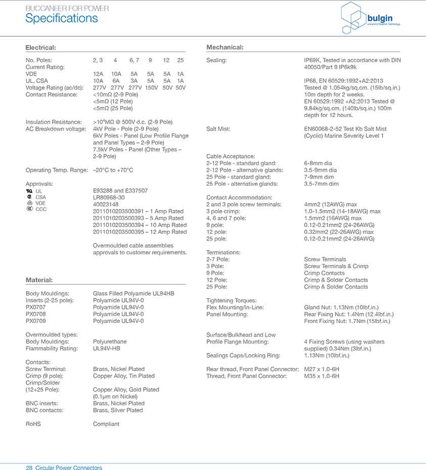 后面板安裝連接器PX0707/P/12技術手冊 后面板安裝連接器PX0707/P/12技術手冊