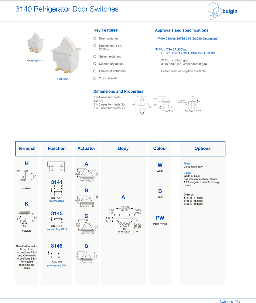 冰箱門(mén)開(kāi)關(guān)3100系列參數(shù) 冰箱門(mén)開(kāi)關(guān)3100系列參數(shù)
